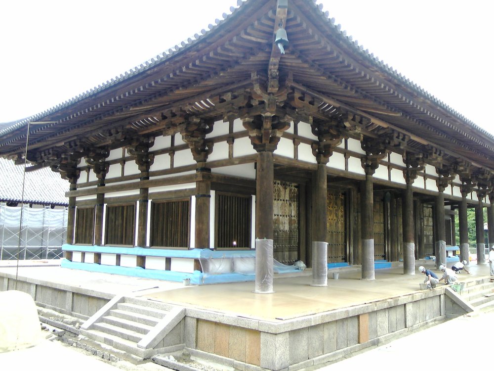 唐招提寺の施工写真
