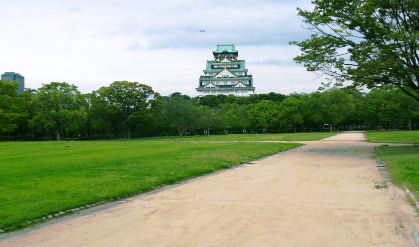 大阪城(歩道)の施工写真